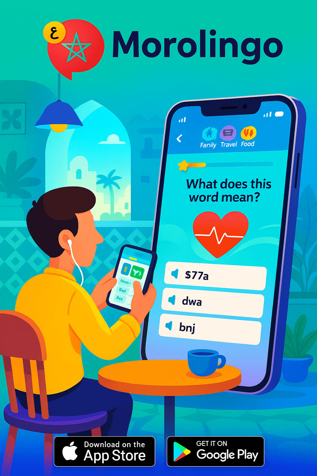 Morolingo - Apprends la darija marocaine Morolingo - Apprends la darija marocaine